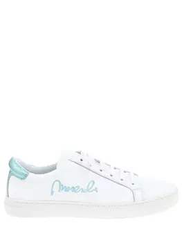 Кеды кожаные с принтом