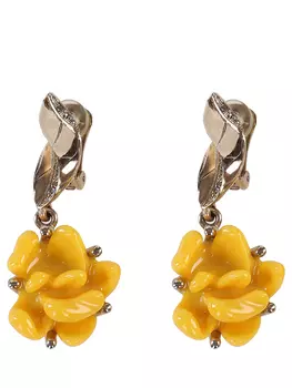 Клипсы в форме розы OSCAR DE LA RENTA