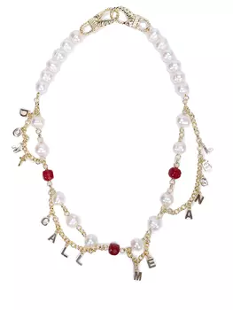 Колье из жемчуга и рубелита