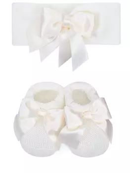 Комплект пинетки и повязка на голову