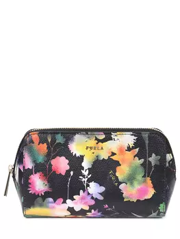 Косметичка кожаная с принтом