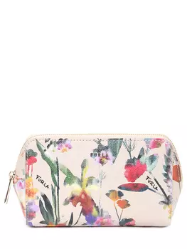 Косметичка кожаная с принтом