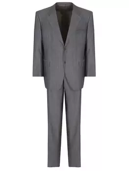 Костюм из шерсти и шелка в полоску CANALI