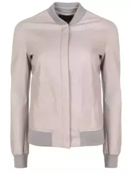 Кожаная куртка-бомбер