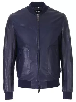 Кожаная куртка-бомбер DOLCE & GABBANA