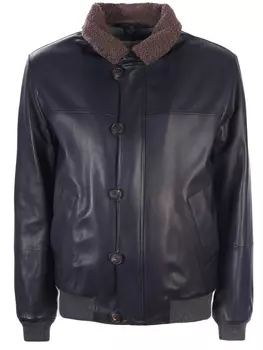 Кожаная куртка BRUNELLO CUCINELLI