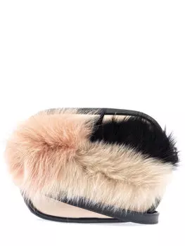 Кожаная сумка с мехом