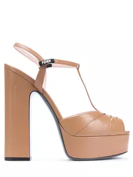 Кожаные босоножки FENDI