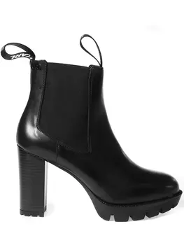 Кожаные ботильоны