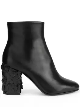 Кожаные ботильоны с декором
