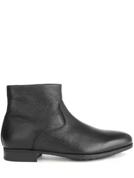 Кожаные ботинки с мехом