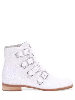 Кожаные ботинки с пряжками PERTINI