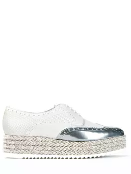 Кожаные броги на платформе