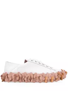 Кожаные кеды с декором