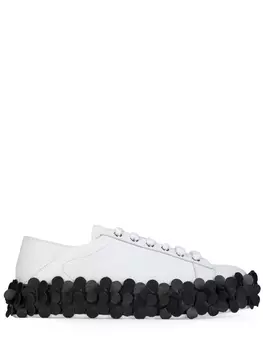 Кожаные кеды с декором