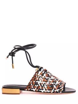 Кожаные сандалии с завязками S.FERRAGAMO