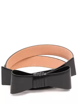 Кожаный пояс с бантом