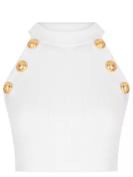 Кроп-топ из вискозы BALMAIN