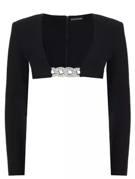 Кроп-топ со стразами DAVID KOMA