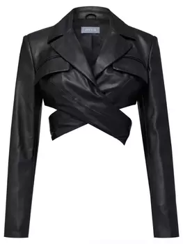 Кроп-жакет из экокожи MOTIZ