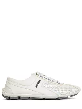 Кроссовки кожаные MOSCHINO