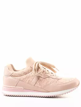 Кроссовки кожаные с кружевом DOLCE & GABBANA