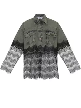 Куртка джинсовая с кружевом GIUSEPPE DI MORABITO