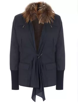 Куртка хлопковая с мехом лисы BRUNELLO CUCINELLI