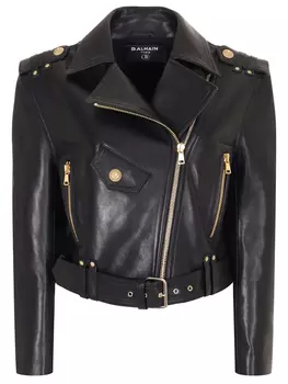 Куртка-косуха кожаная BALMAIN