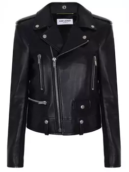 Куртка-косуха кожаная SAINT LAURENT