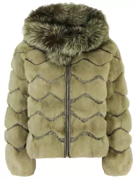 Куртка с отделкой мехом норки T.I.P FURS