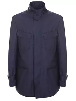 Куртка со вставками из кожи