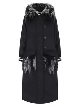 Куртка удлиненная с мехом лисы ERMANNO SCERVINO