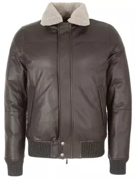 Куртка утепленная кожаная CORTIGIANI