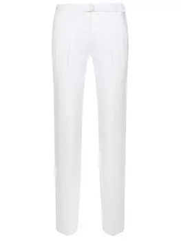 Льняные брюки с поясом