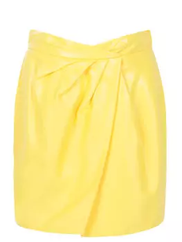 Лакированная юбка-мини