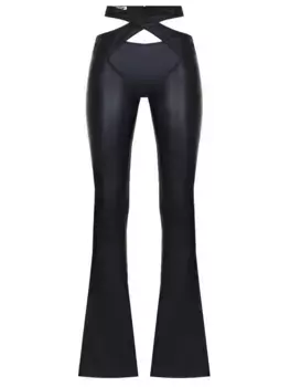 Леггинсы-клеш из экокожи