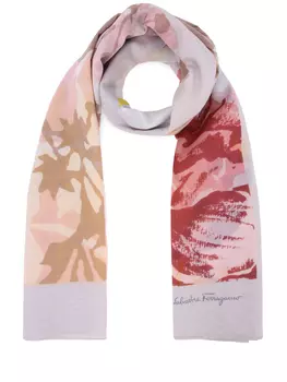 Легкий палантин с цветами