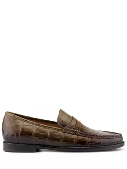 Лоферы из кожи крокодила BARDINI