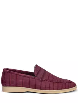 Лоферы из кожи крокодила BARDINI