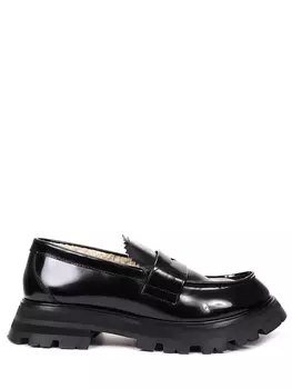 Лоферы кожаные на меху