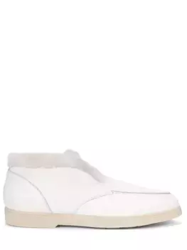 Лоферы кожаные на меху