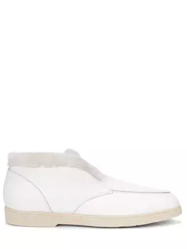 Лоферы кожаные на меху