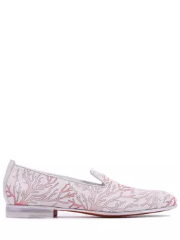 Лоферы кожаные с принтом