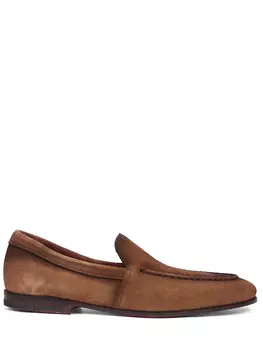 Лоферы замшевые