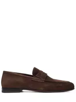 Лоферы замшевые