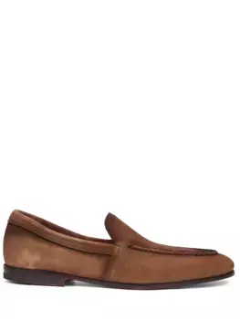 Лоферы замшевые