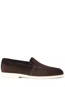 Лоферы замшевые