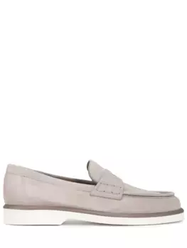 Лоферы замшевые