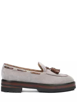 Лоферы замшевые на меху